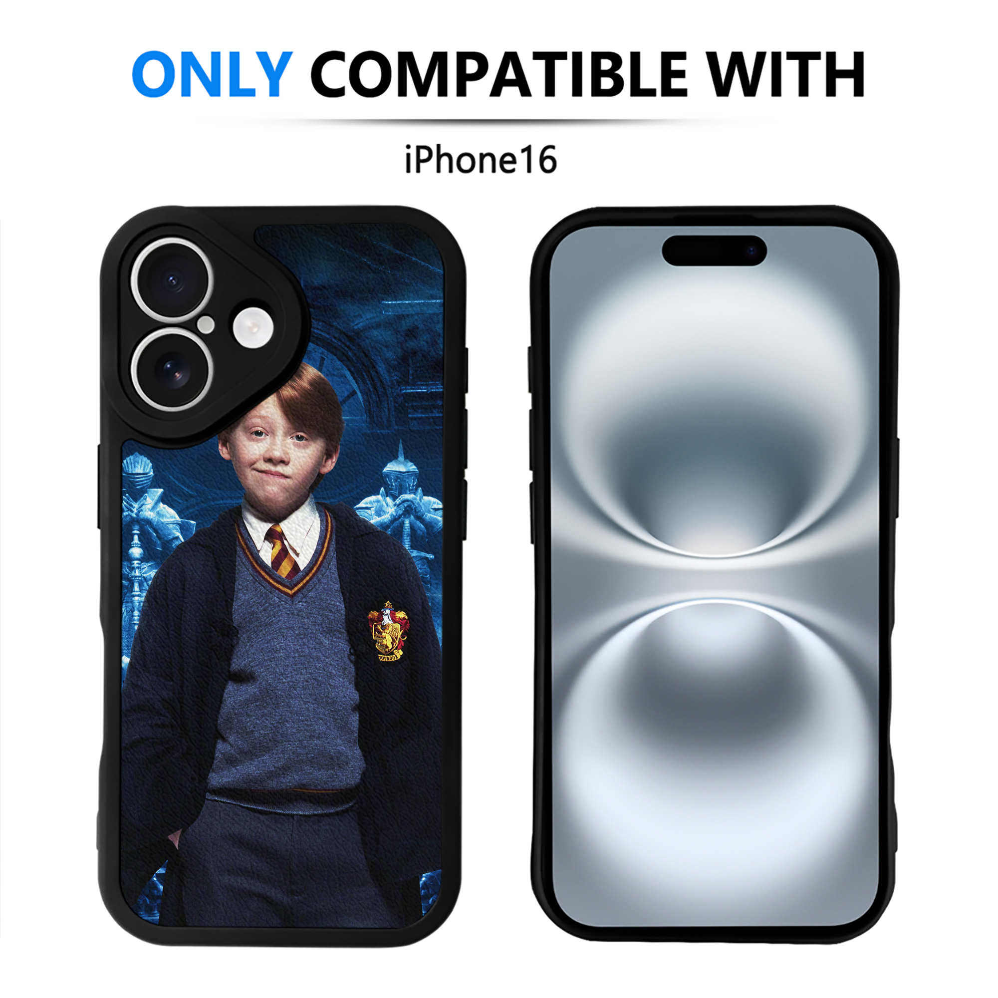 （画像用） Harry Potter ハリー・ポッターシリーズ 【iPhone 16シリーズ対応】シリコンスマホケース（レザー調） 材質：シリコン